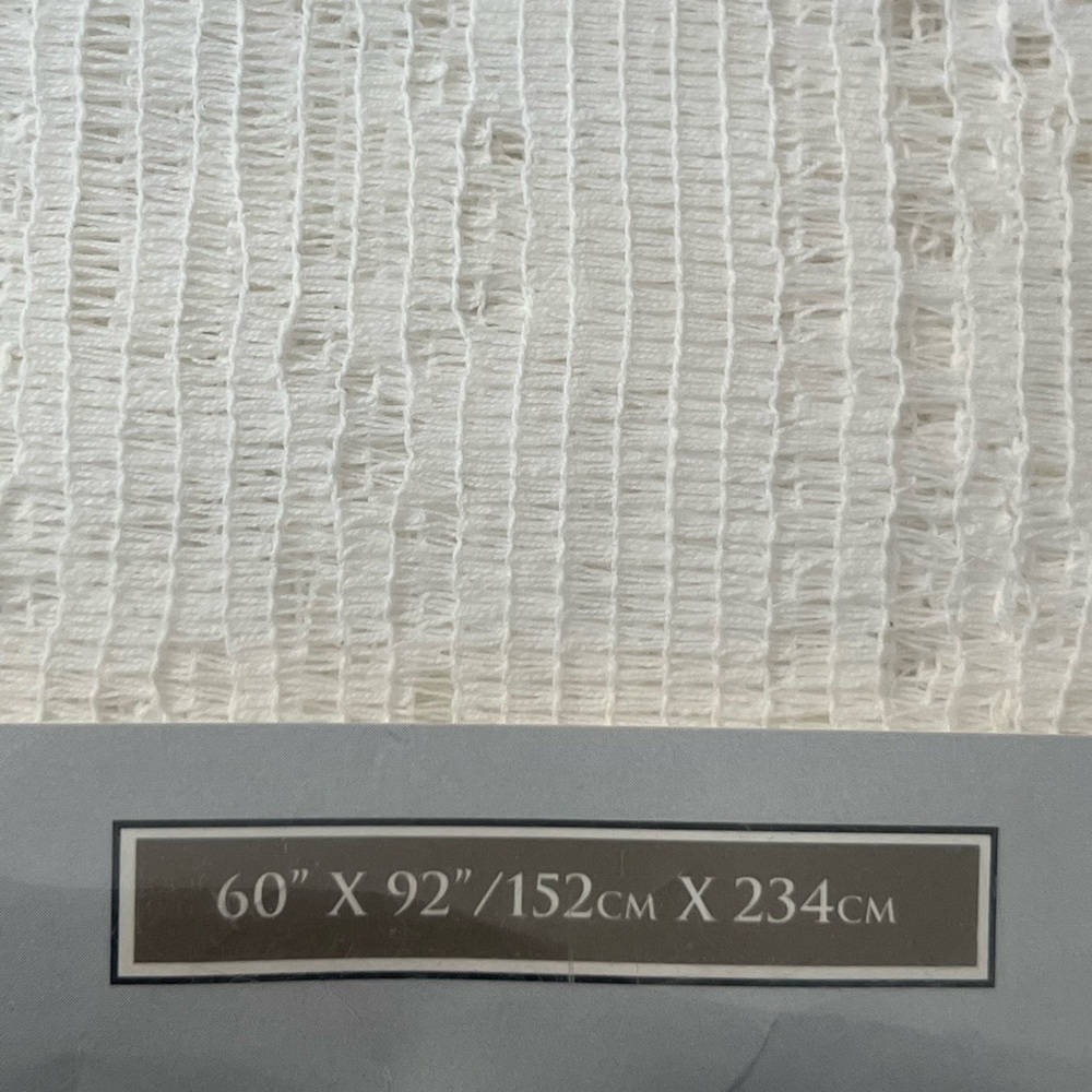 Home Trends Harmony Nottingham Lace White 60 X 92 Rectangle Tablecloth Cotton - Picture 3 of 7